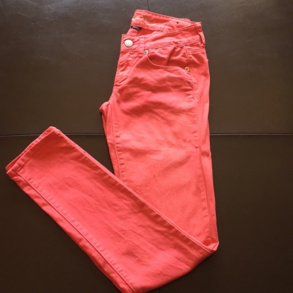 American Eagle Orange Skinny Jeans